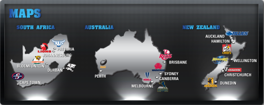 Super Rugby Map
